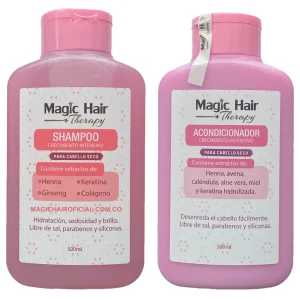 Kit rosado magic hair para el crecimiento cabello seco